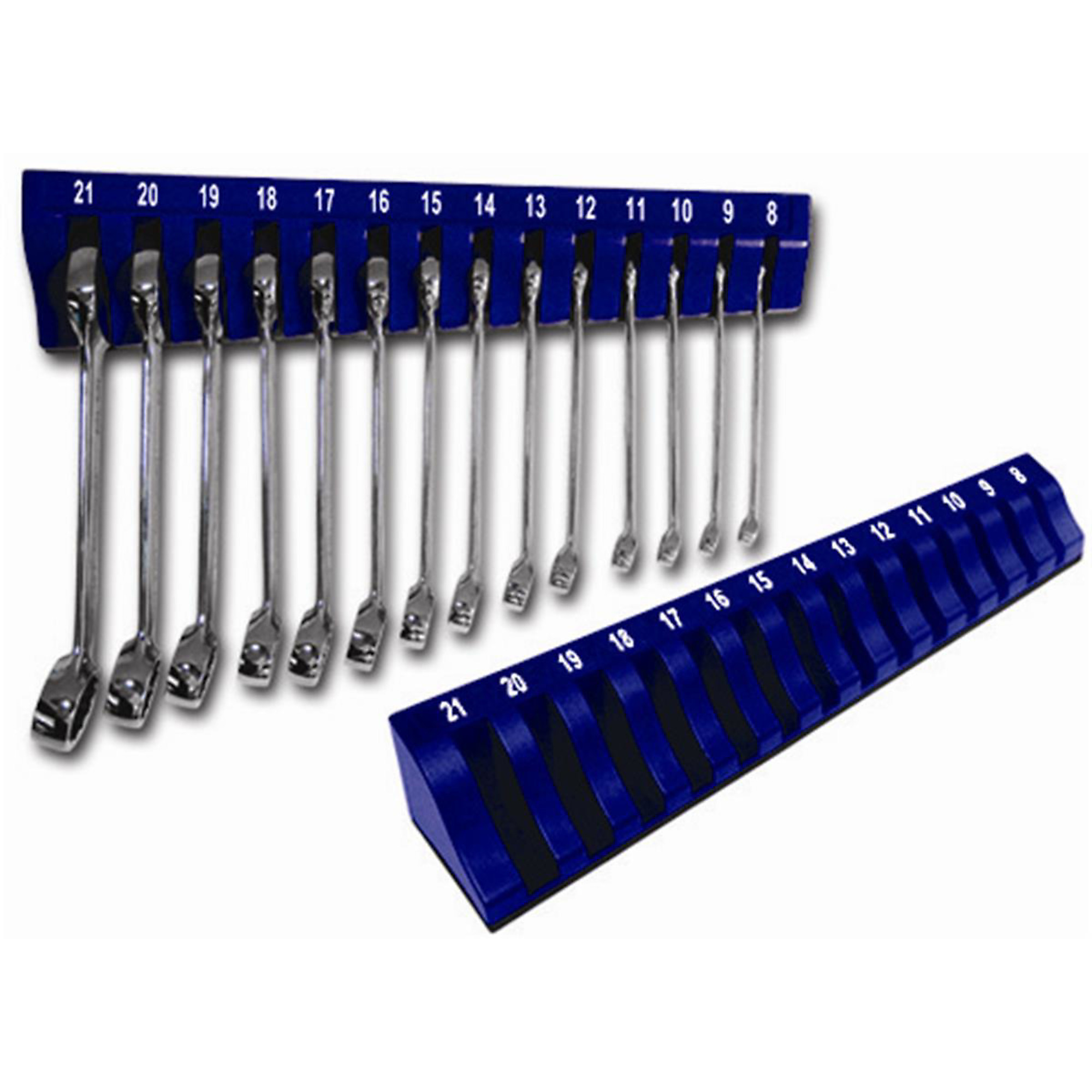 Mechanic's Time Savers Magnetic Wrench Holder — Holds 14 Metric Wrenches, 8mm-21mm, Model# MTSMWH14MB